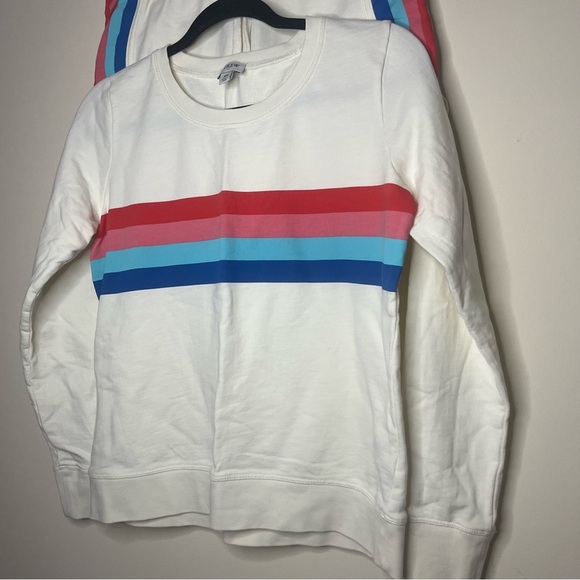 NWOT J. CREW FACTORY Retro Striped Beachy Crewneck Sweater and Shorts Set - Picture 8 of 15